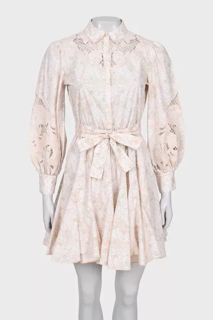 Dress with lace elements