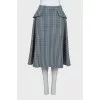 Wool skirt with silk lining