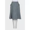 Wool skirt with silk lining