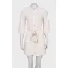 Cashmere dress with a belt