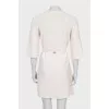Cashmere dress with a belt