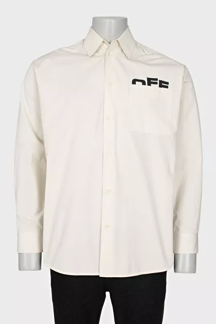Men's shirt with a print on the back