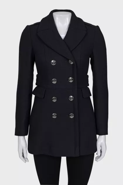 Blue cropped coat