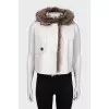 Cashmere vest with fur