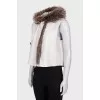 Cashmere vest with fur