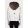 Cashmere vest with fur
