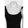 Bodycon dress with metallic embellishments