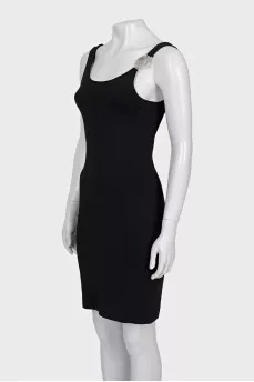 Bodycon dress with metallic embellishments