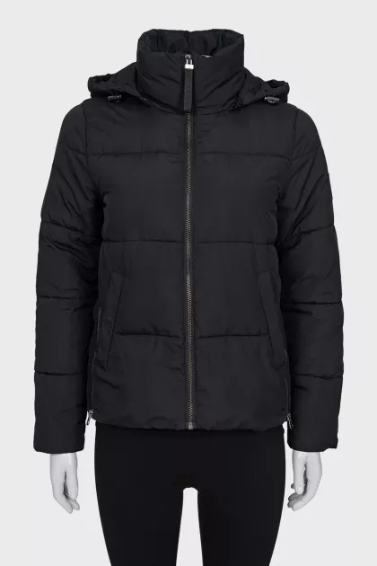 Jacket with a hood and zipper
