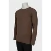 Men's brown printed jumper