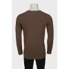 Men's brown printed jumper