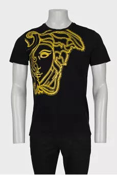Men's black printed t-shirt
