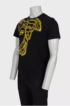 Men's black printed t-shirt