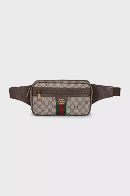 Men's belt bag with signature print