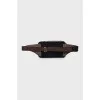Men's belt bag with signature print