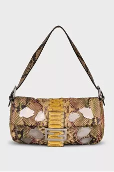 Snakeskin Baguette Bag