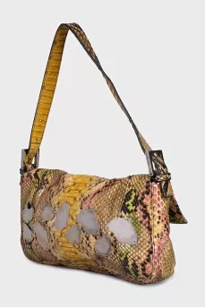 Snakeskin Baguette Bag