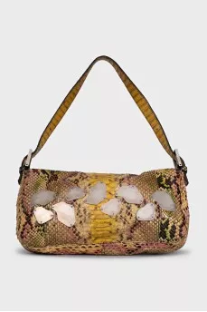 Snakeskin Baguette Bag