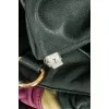 Leather tote bag in mixed colors