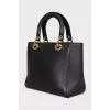 Шкіряна сумка з принтом Lady Dior