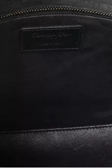 Кожаная сумка с принтом Lady Dior