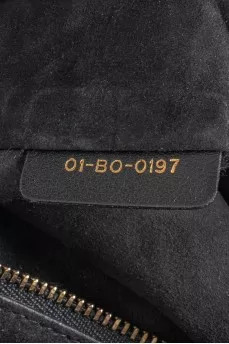 Кожаная сумка с принтом Lady Dior