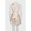 Sleeveless dress in signature print