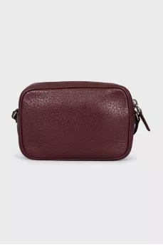 Red leather crossbody