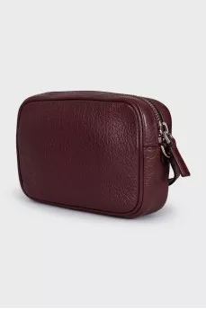 Red leather crossbody