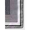 Black and white geometric print scarf