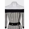 Black and white dress with signature print