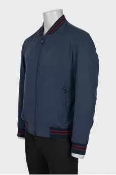 Men's blue bomber jacket