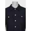Men's button-down jacket with tag
