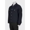 Men's button-down jacket with tag