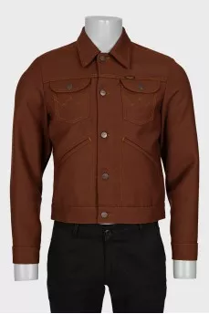 Men's brown jacket with tag