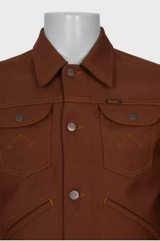 Men's brown jacket with tag