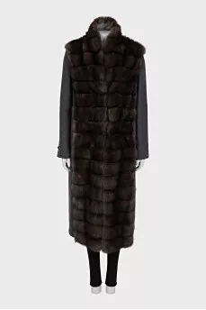 Gray coat with sable fur