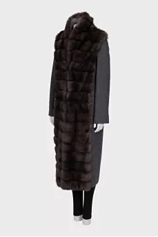 Gray coat with sable fur