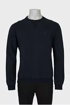 Men's blue sweatshirt with embroidery