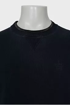 Men's blue sweatshirt with embroidery