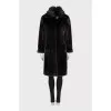 Straight cut fur coat