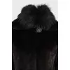 Straight cut fur coat