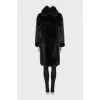 Straight cut fur coat