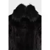 Straight cut fur coat