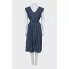 Blue fitted dress with tag