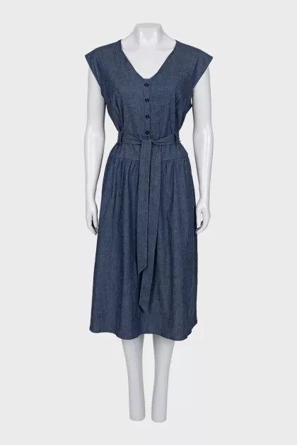 Blue fitted dress with tag