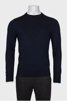 Men's blue wool jumper with tag