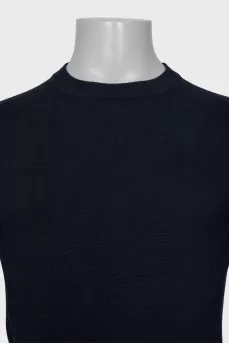 Men's blue wool jumper with tag