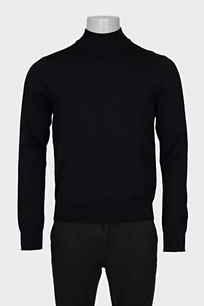 Men's black turtleneck with tag