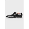 Shoes for men patent leather with laces